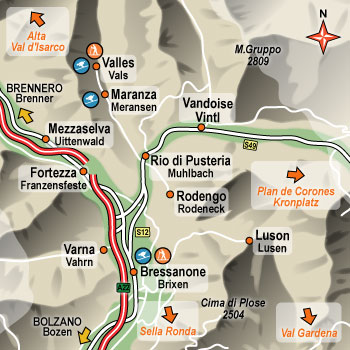 alberghi Bressanone Val d'Isarco: hotel, pensioni, ostelli, appartamenti in affitto